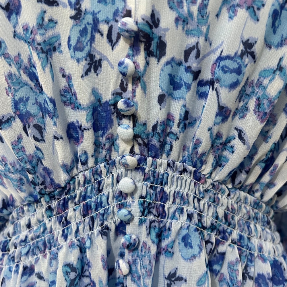 VINTAGE 1990s Taylor SIOUNI & ZAR Corp Floral Midi Dress Size 6 1950s Revival - Picture 4 of 6